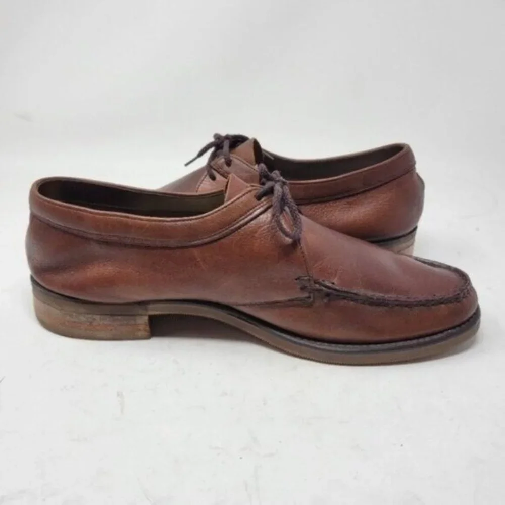 Stuart McGuire | Leather Lace Up Derby Shoes Loafer Business Casual Brown